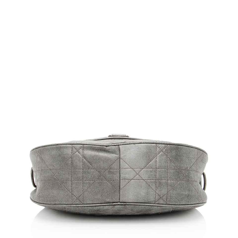 Dior Metallic Cannage Lambskin Flap Shoulder Bag