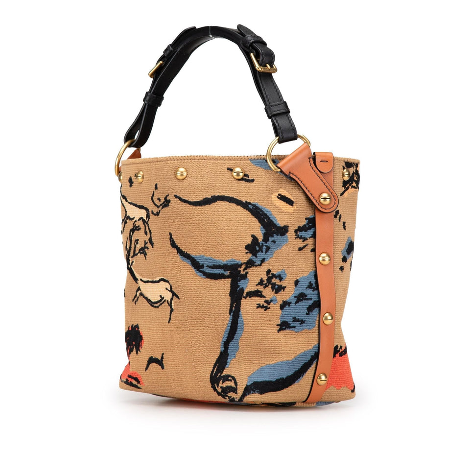 Dior Canvas DiorAvenue Sauvage Bucket Bag