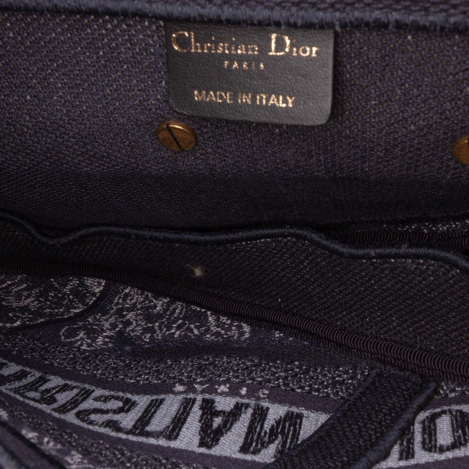 Dior Canvas Embroidered Tie Dye Saddle Bag