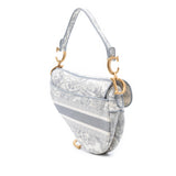 Dior Canvas Embroidered Toile de Jouy Saddle Bag