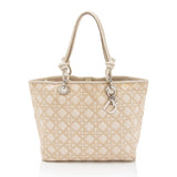 Dior Canvas Knot Cherie Shopping Tote (SHF-87QxeJ)