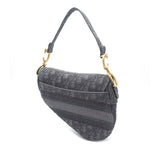Dior Classic Oblique Canvas Embroidered Saddle Bag (SHG-B83Oth)