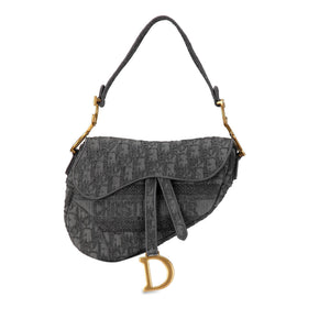 Dior Classic Oblique Embroidered Canvas Saddle Bag (SHG-4UByc7)
