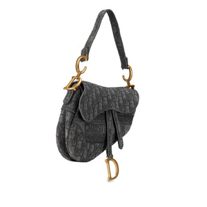 Dior Classic Oblique Embroidered Canvas Saddle Bag (SHG-4UByc7)
