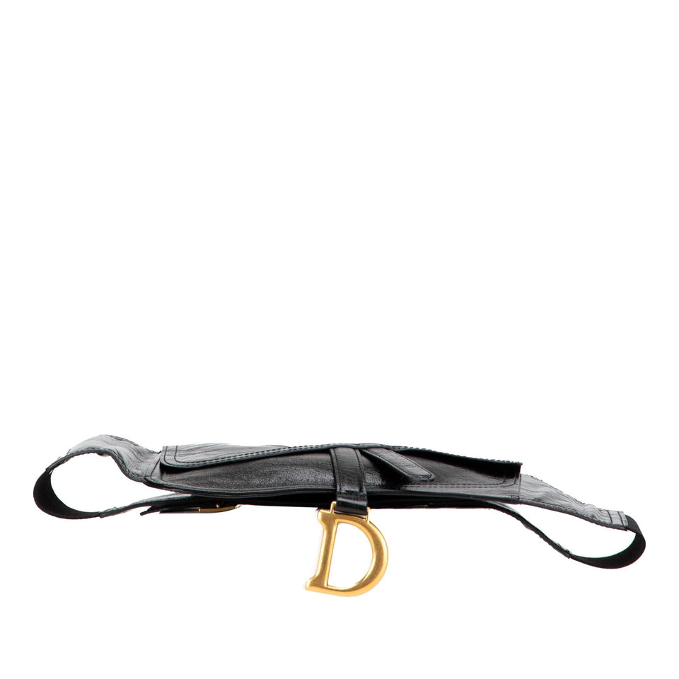 Dior Crinkled Lambskin Saddle Belt Bag