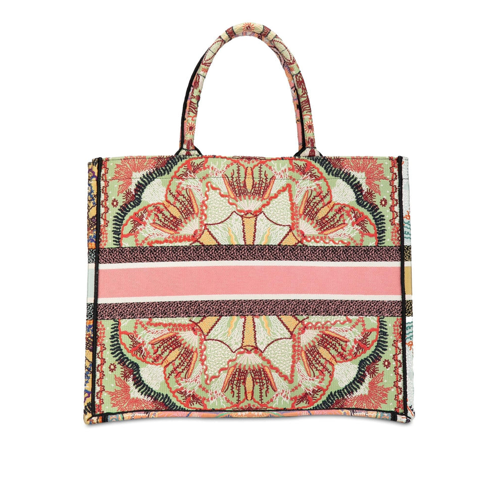 Dior Cruise Large Lights Embroidered Multicolor Canvas Book Tote (SHG-aorY1I)