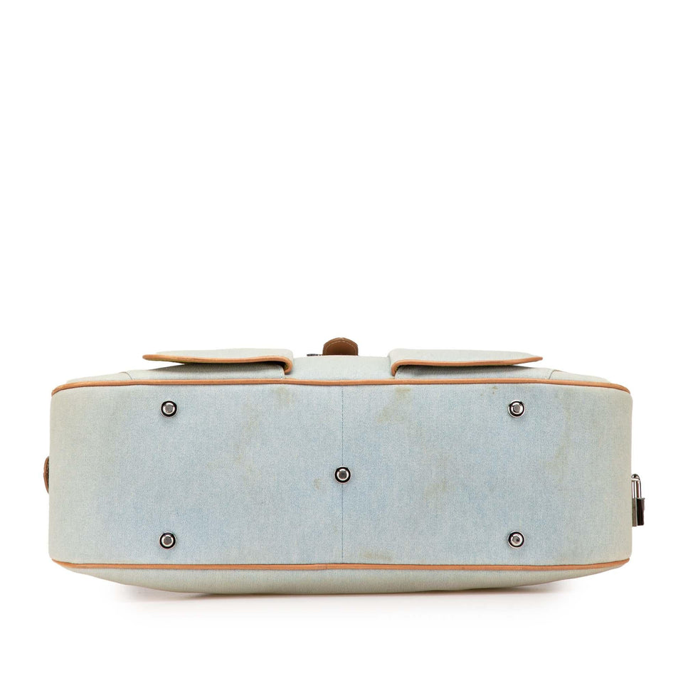Dior Denim Double Saddle Bowler Bag