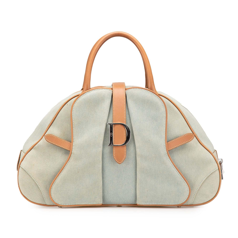 Dior Denim Double Saddle Bowler Bag