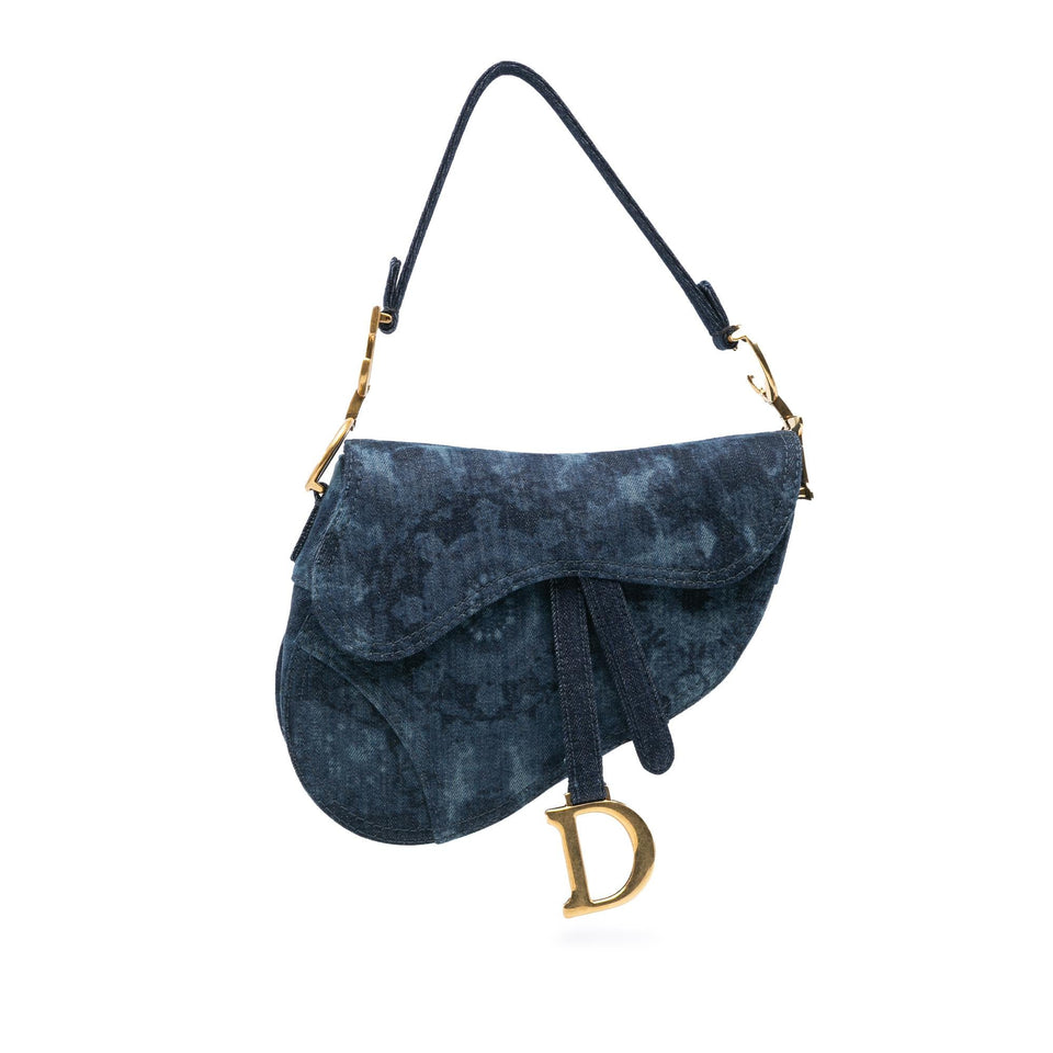 Dior Denim Tie Dye Saddle Bag