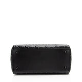 Dior Diamond Calfskin Lady Dior Medium Tote (SHF-39Dale)