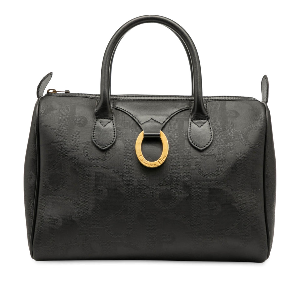 Dior Diorissimo Trotter Coated Canvas Boston Bag