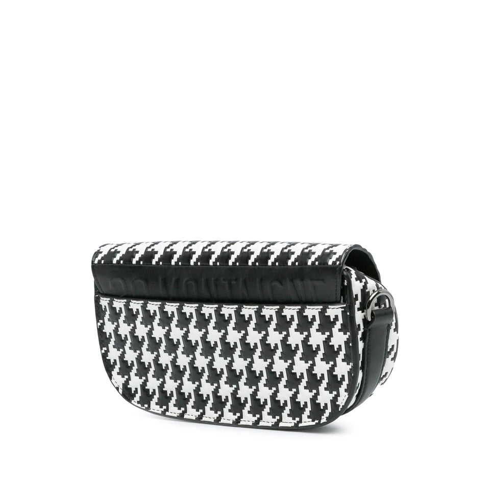 Dior Embossed Calfskin Houndstooth Bobby East West Crossbody