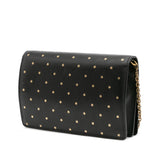 Dior Embossed Calfskin Stars Wallet on Chain