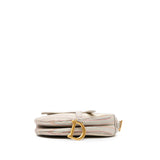 Dior Embroidered Canvas Stripes Saddle Bag