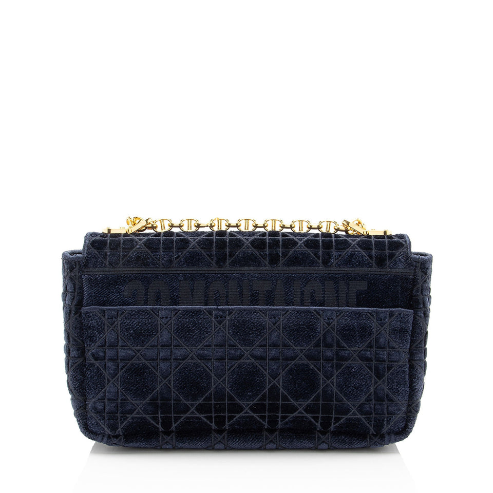 Dior Velvet Cannage Caro Medium Shoulder Bag