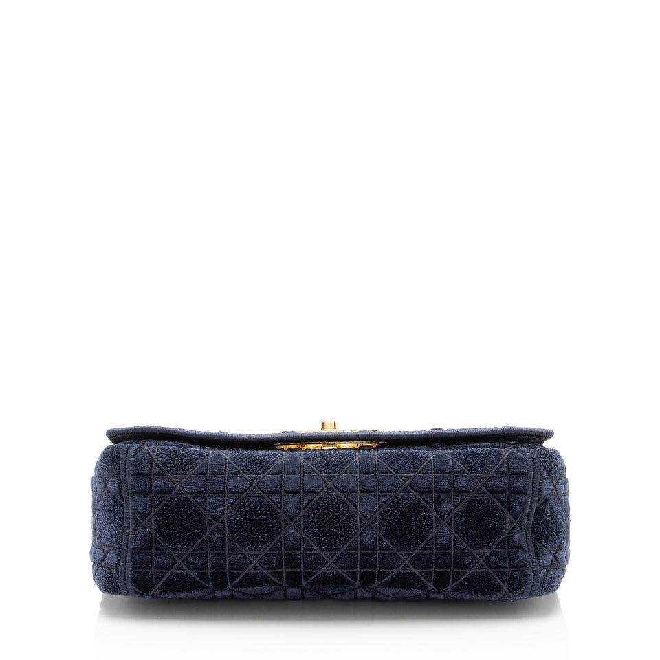 Dior Velvet Cannage Caro Medium Shoulder Bag
