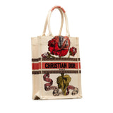 Dior Fleurs Bibliques Embroidery Vertical Book Tote (SHG-LStWkg)