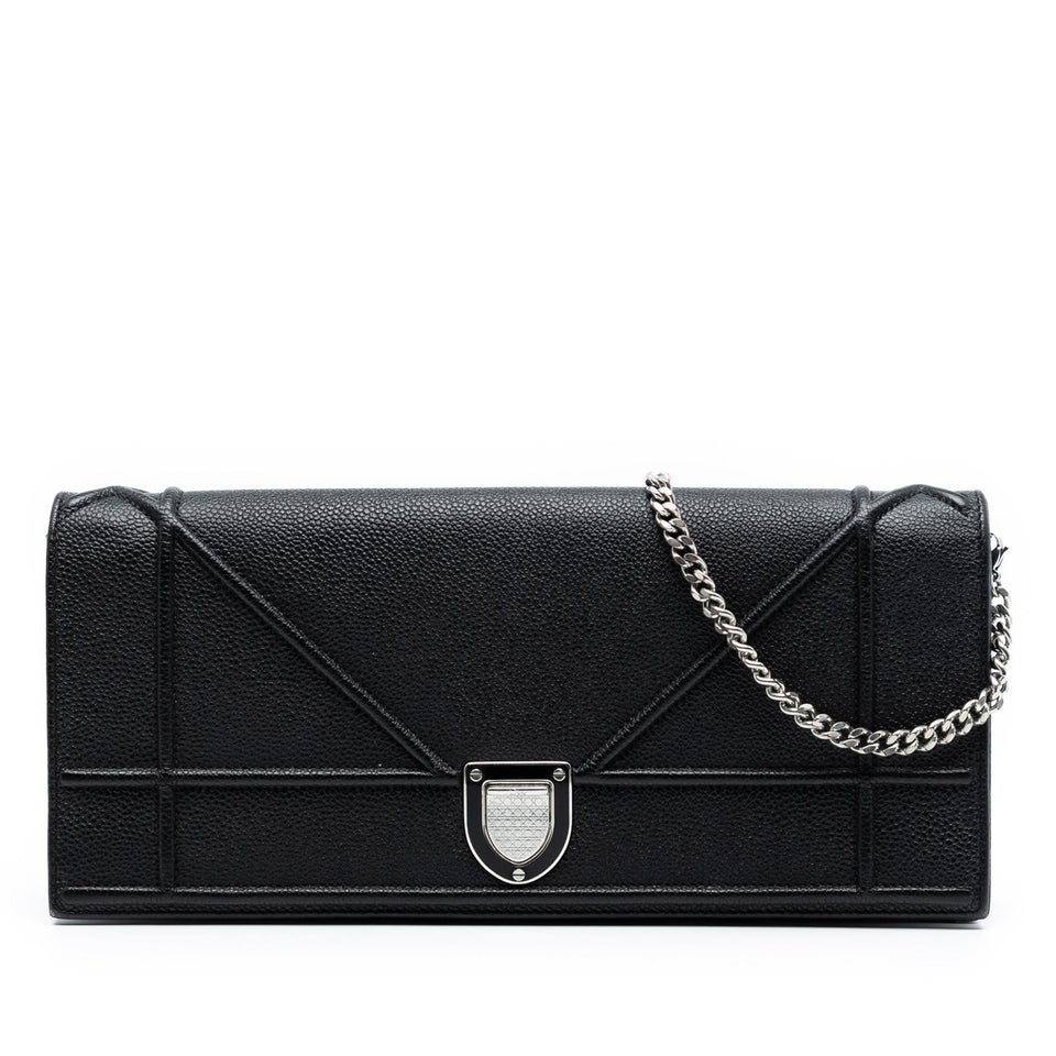 Dior Grained Calfskin Diorama Pochette Clutch