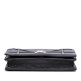 Dior Grained Calfskin Diorama Wallet on Chain