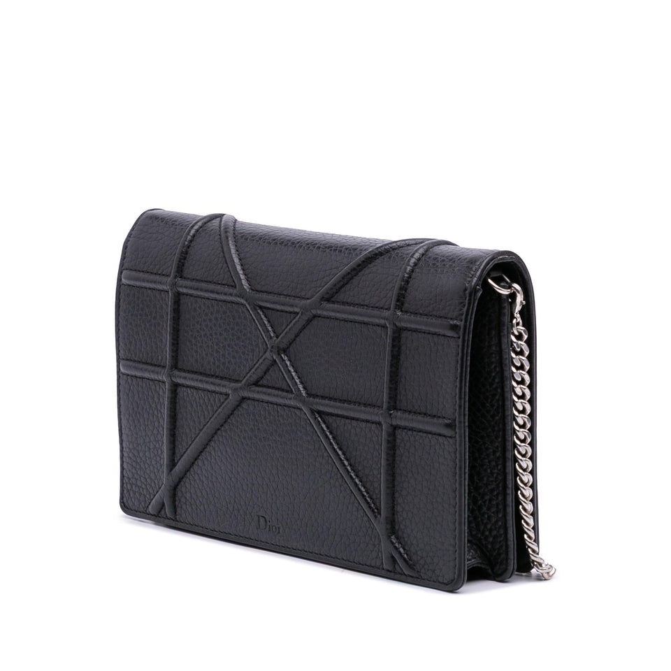 Dior Grained Calfskin Diorama Wallet on Chain