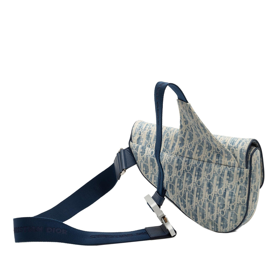 Dior Kasuri Oblique Canvas Saddle Crossbody