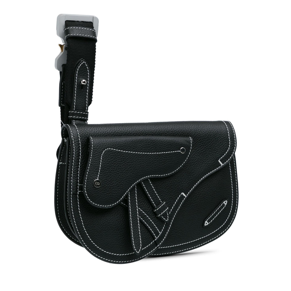 Dior Kaws Grained Calfskin Saddle Pouch (SHG-M72M8X)