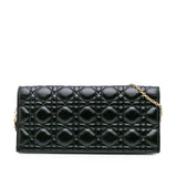 Dior Lambskin Cannage Lady Dior Convertible Clutch