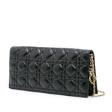 Dior Lambskin Cannage Lady Dior Convertible Clutch