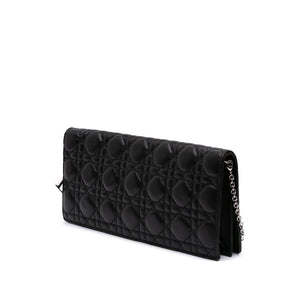 Dior Lambskin Cannage Lady Dior Convertible Clutch