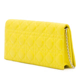 Dior Lambskin Cannage Lady Dior Wallet On Chain
