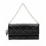 Dior Lambskin Cannage Lady Dior Wallet On Chain