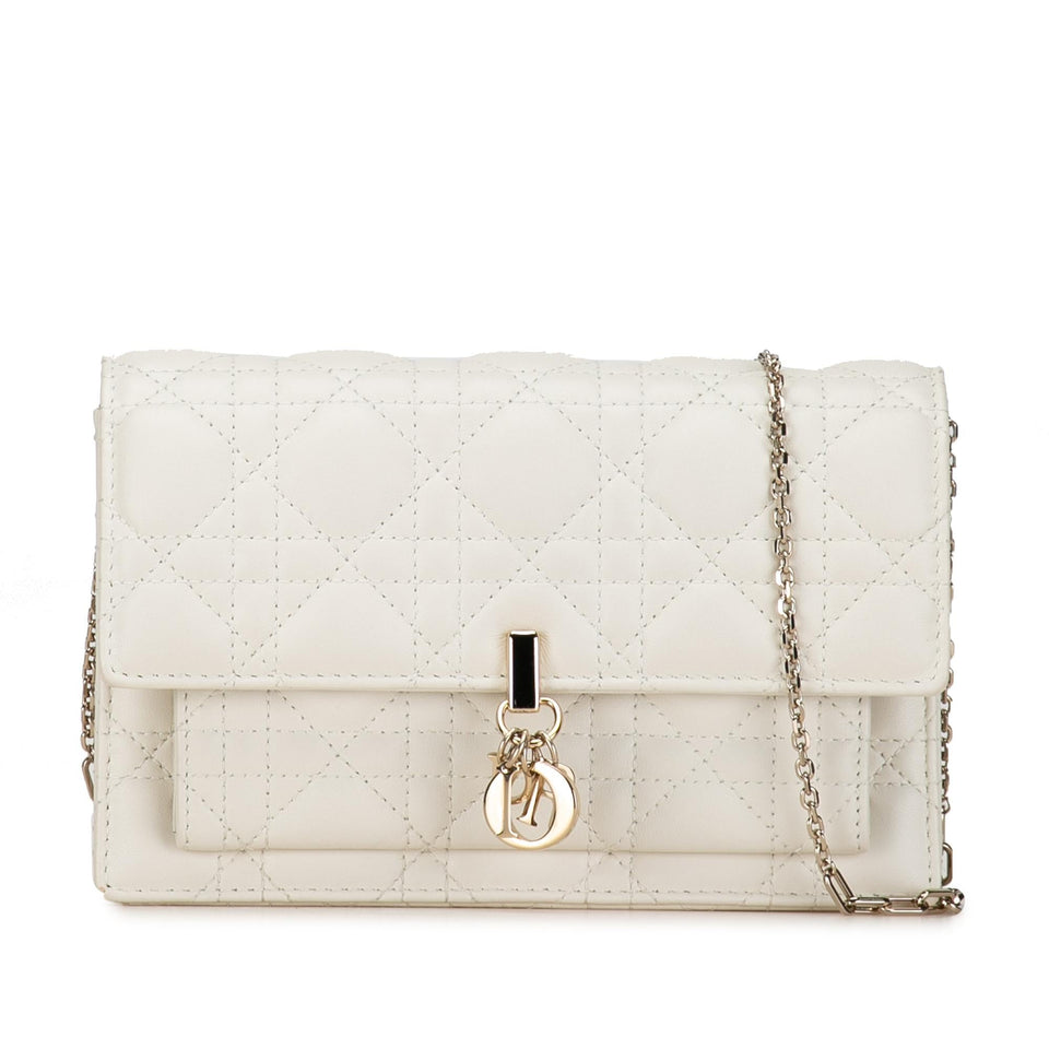 Dior Lambskin Cannage My Dior Daily Chain Pouch (SHG-C2CHNG)