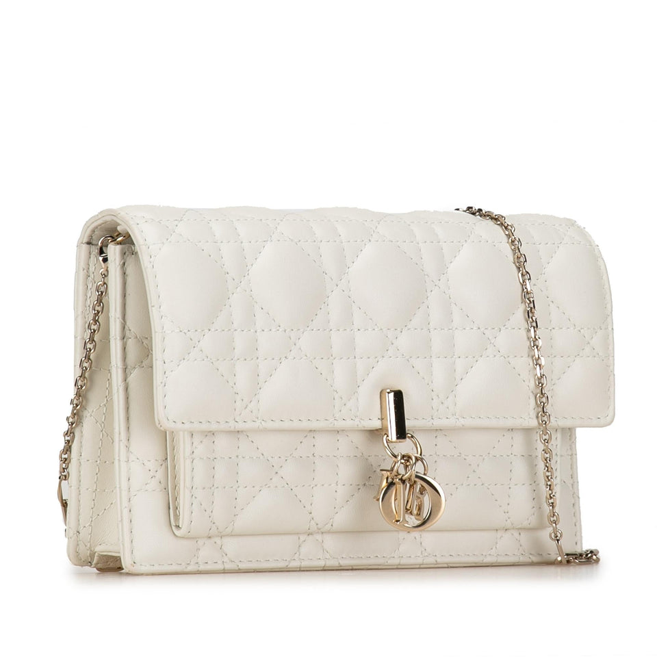 Dior Lambskin Cannage My Dior Daily Chain Pouch (SHG-C2CHNG)