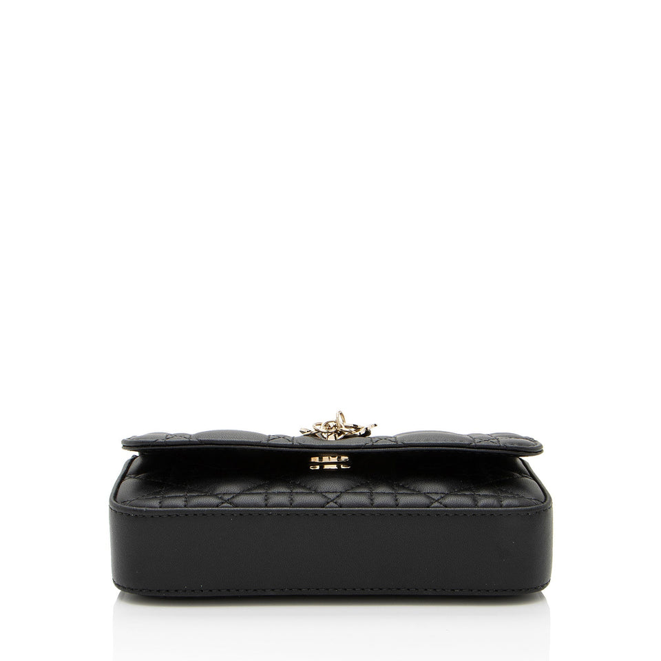 Dior Lambskin Dior Talk Phone Pouch (SHF-lwmgfd)