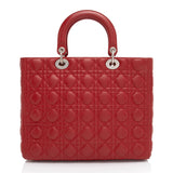 Dior Lambskin Lady Dior Large Tote (SHF-EoHgFY)