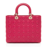 Dior Lambskin Lady Dior Large Tote (SHF-OVsaOG)