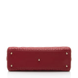 Dior Lambskin Lady Dior Large Tote (SHF-QajY9m)