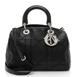 Dior Lambskin Leather Cannage Granville Polochon Satchel