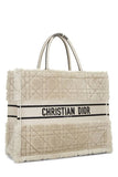 Dior LAMBSKIN SHEARLING CANNAGE LARGE BOOK TOTE BAG