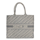 Dior LARGE BOOK TOTE GRAY Dior OBLIQUE EMBROIDERY