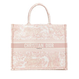 Dior Large Canvas Embroidered Dioriviera Toile De Jouy Book Tote