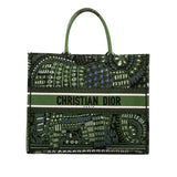 Dior Large Canvas Embroidered Elephant Book Tote
