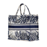 Dior Large Canvas Embroidered Palm Tree Toile De Jouy Book Tote
