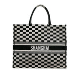 Dior Large Check Book Tote (SHG-zGJnju)