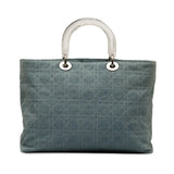 Dior Large Denim Cannage Lady Dior (SHG-9o3eR7)