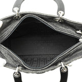 Dior Large Denim Cannage Lady Dior