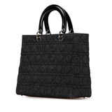 Dior Large Denim Cannage Lady Dior