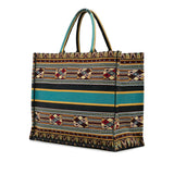 Dior Large Embroidered Canvas Book Tote
