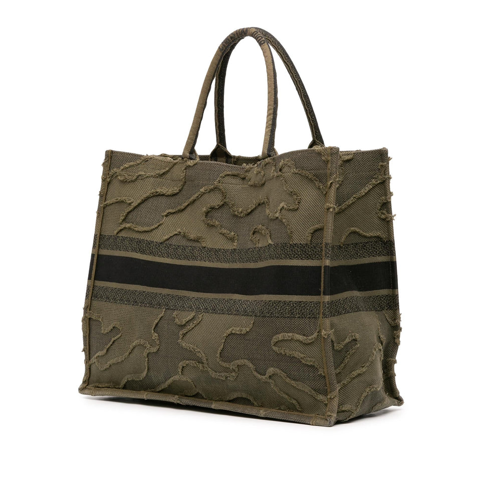 Dior Large Embroidered Canvas Camouflage Book Tote