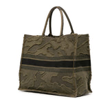 Dior Large Embroidered Canvas Camouflage Book Tote